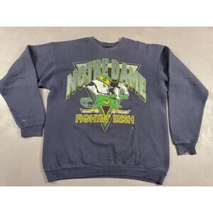 Vintage Notre Dame Fighting Irish Sweatshirt NCAA Football Crewneck 90s Medium